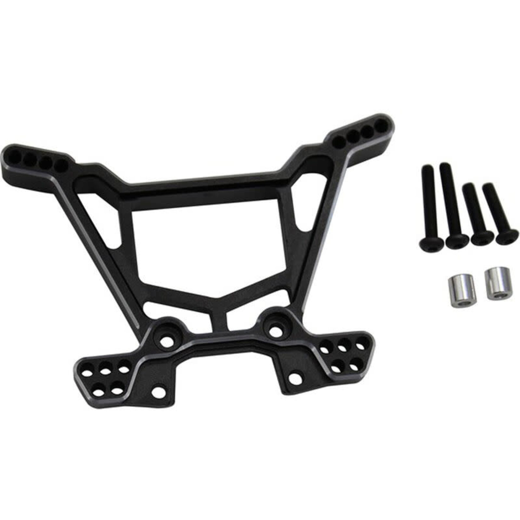 Hot Racing HRARUF3001 Hot Racing Rustler 4X4 Aluminum Rear Shock Tower (Black)