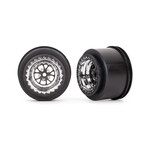Traxxas ##TRA9473R Traxxas Weld Chrome and Black Rear Wheels (2)