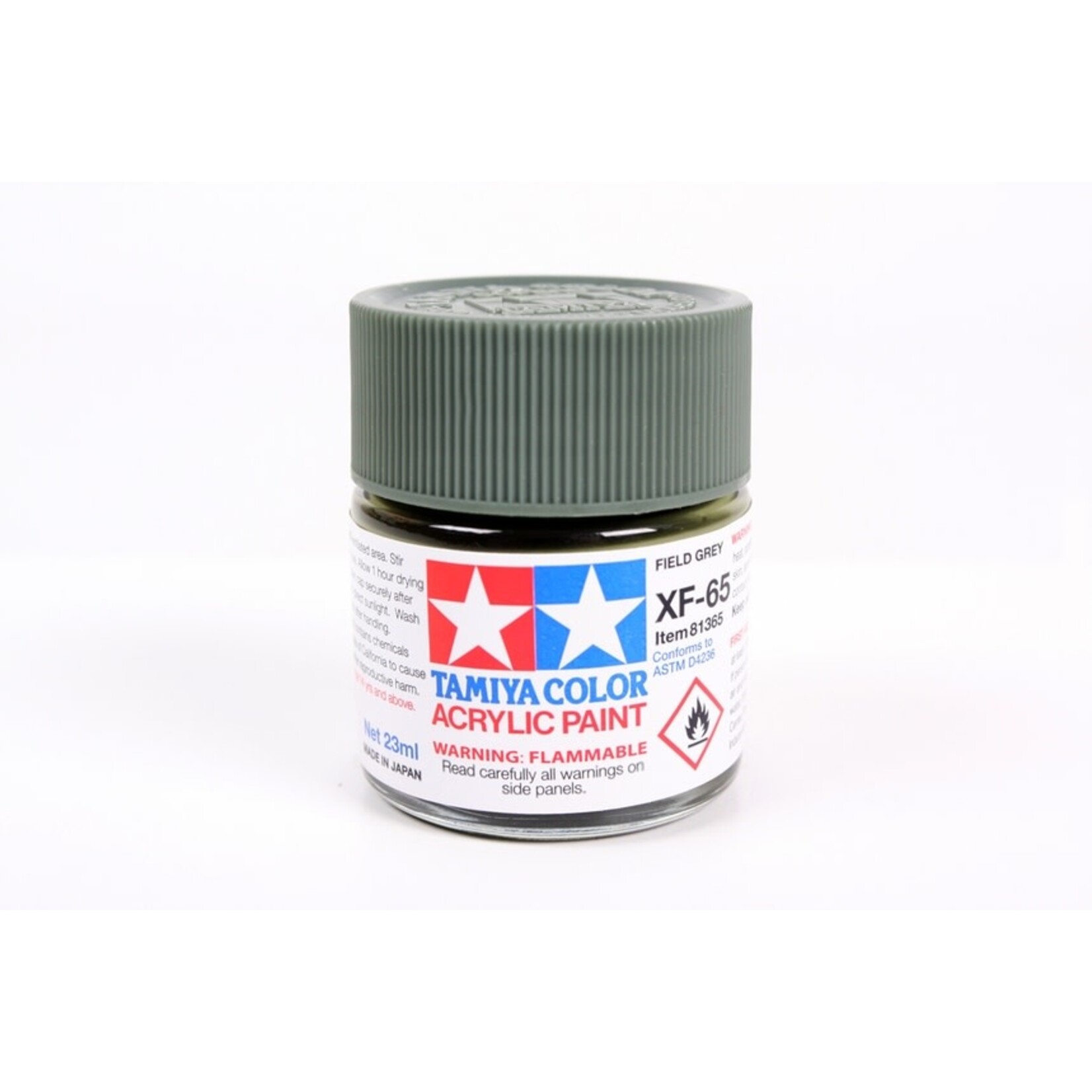 Tamiya TAM81365 Tamiya Acrylic XF-65 Flat Field Grey 23ml