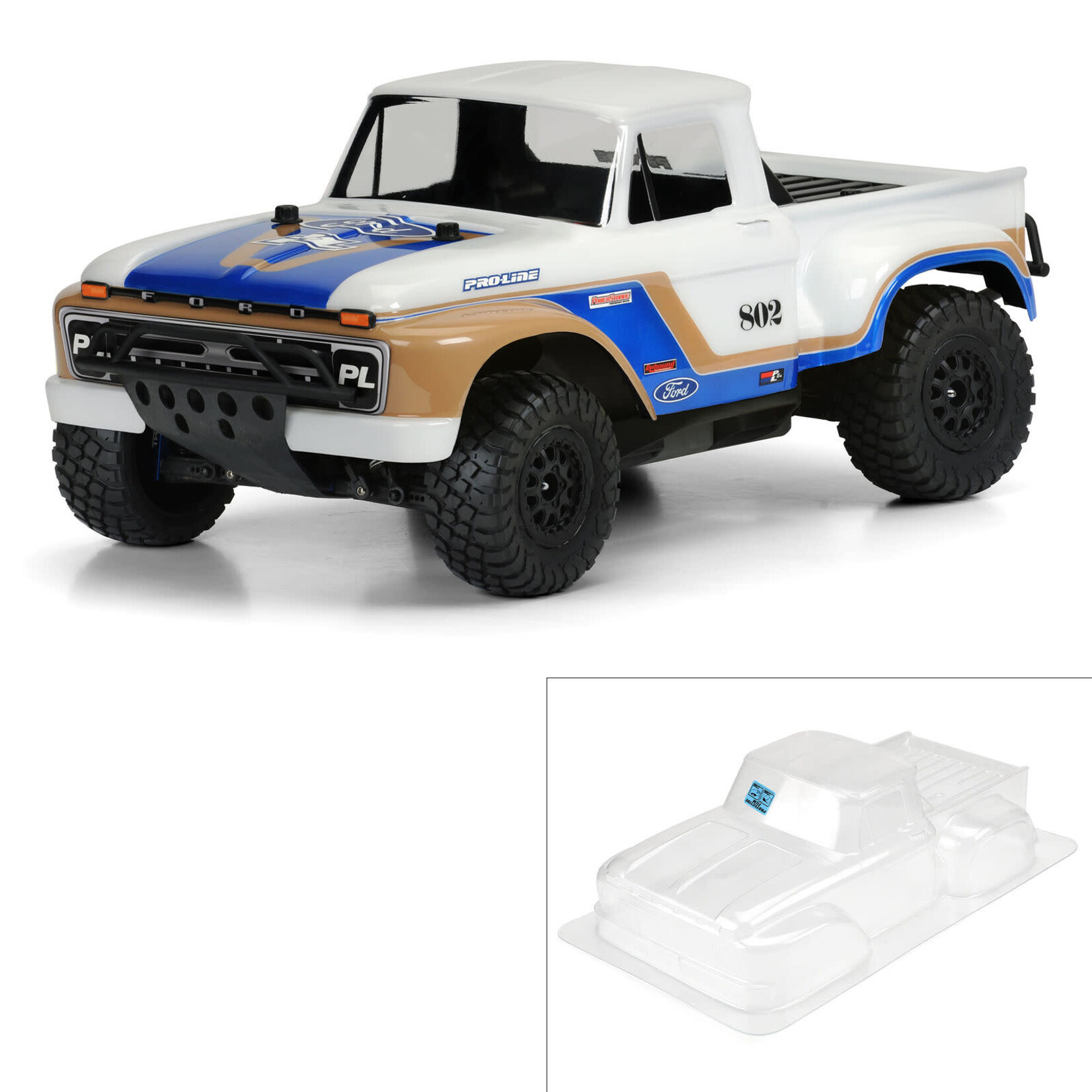 Pro-line Racing PRO340800 Pro-Line 1966 Ford F-100 Clear Body: Slash, Slash 4x4