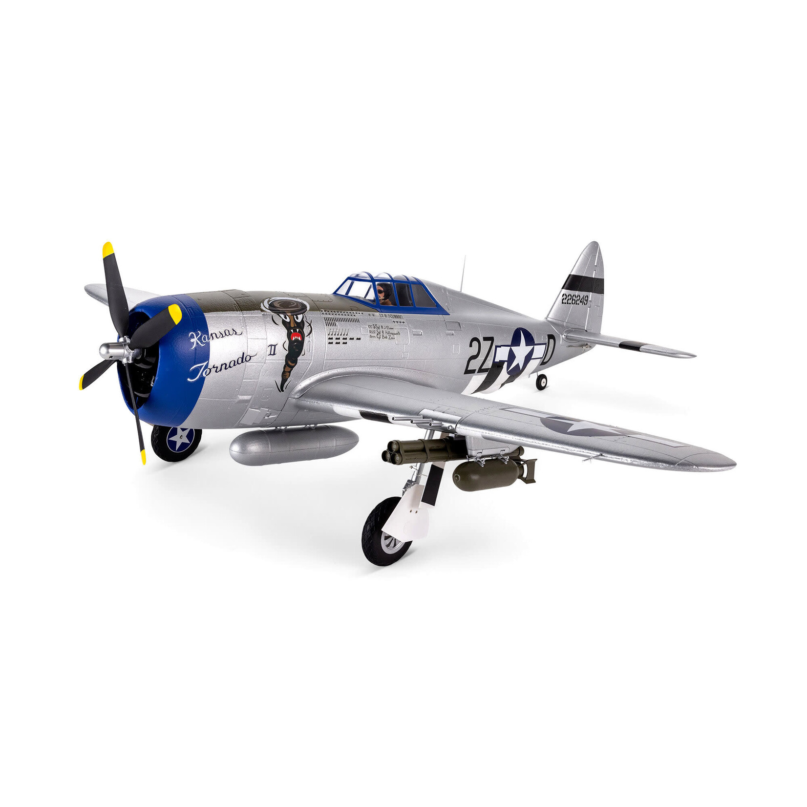E-Flite EFL08450 E-flite P-47 Razorback Bind-N-Fly Basic Electric Airplane w/AS3X & SAFE (1.2m)