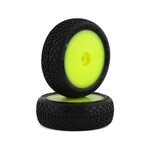 JConcepts JCO40022211 JConcepts Mini-B Ellipse Pre-Mounted Front Tires (Yellow) (2) (Green)