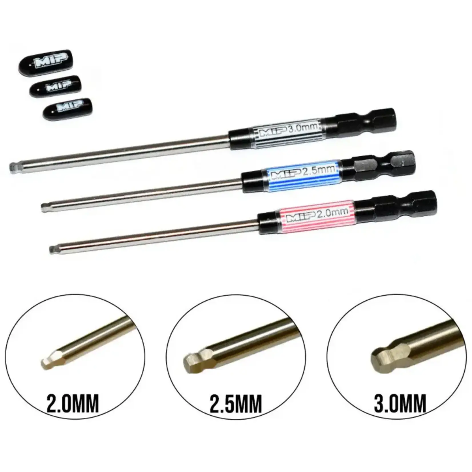 MIP MIP9616  MIP Speed Tip Hex Driver Wrench Set Gen 2, Ball Metric (3), 2.0mm, 2.5mm, & 3.0mm