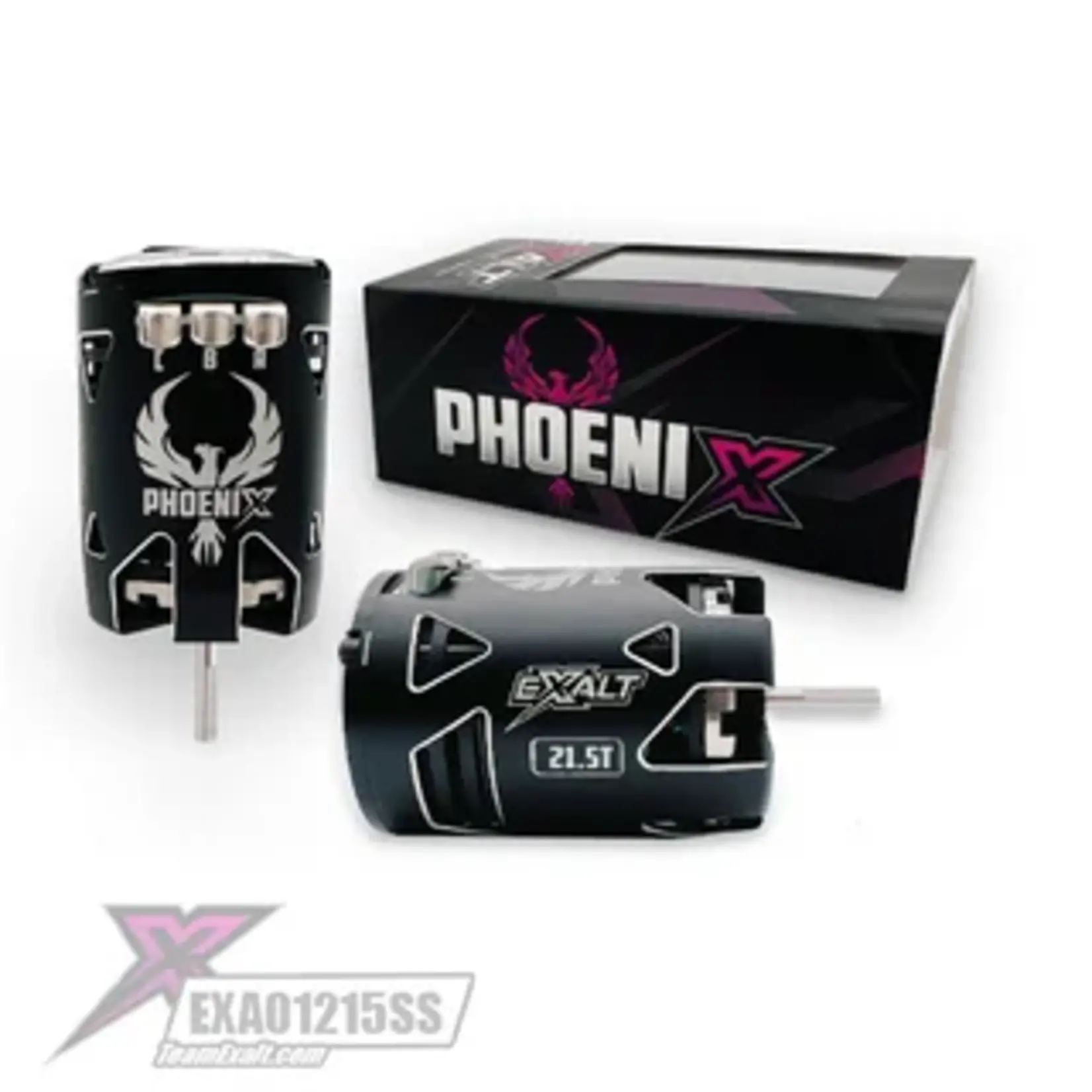 Team Exalt EXA01215SS-RED Exalt "Phoenix" Silver Spec Motor (21.5T) RED EDITION