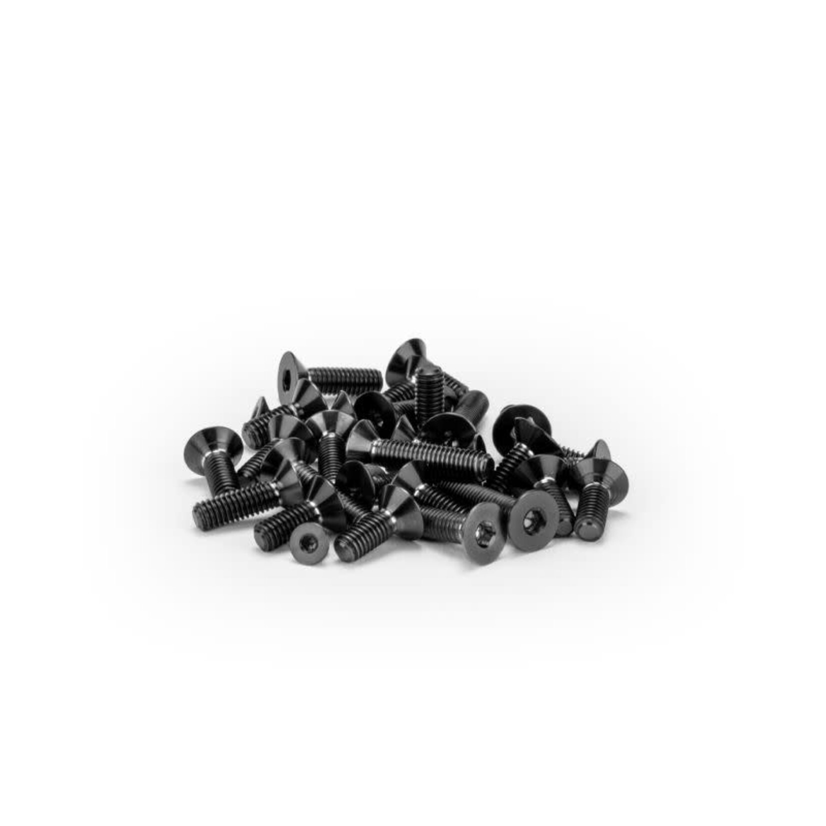 JConcepts JCO5139-2 JConcepts - RC10B7 Titanium screw set, lower (black) - 28pc