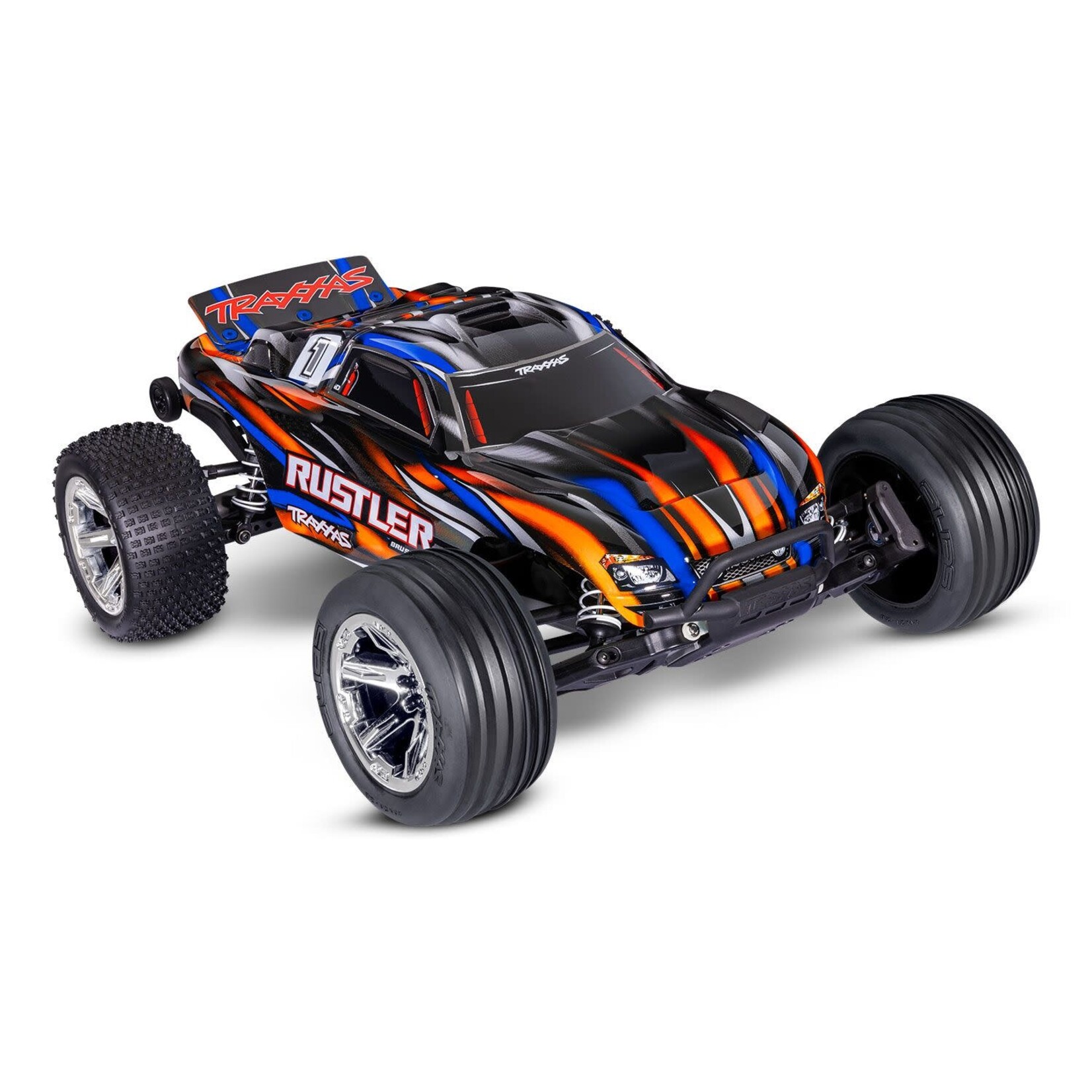 Traxxas TRA37354-4-ORNG Traxxas Rustler 2WD BL-2s HD ORANGE