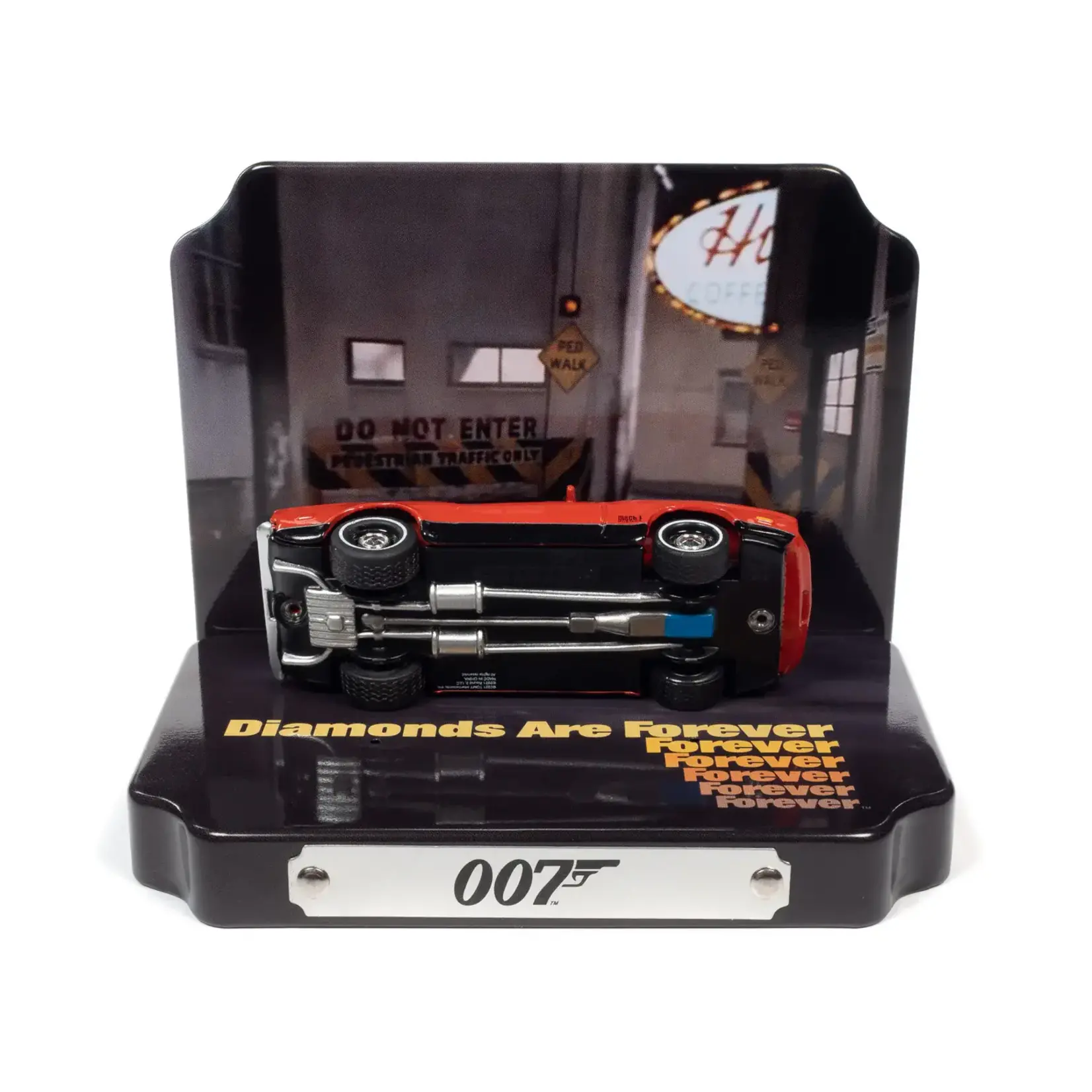 Johnny Lightning JLDR016mustang Johnny Lightning  1971 Ford Mustang Mach 1 w/Tin (Red)  James Bond 1:64 Scale Diecast