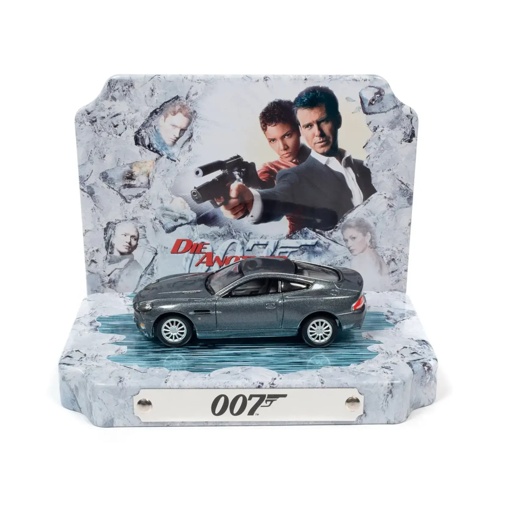 Johnny Lightning Johnny Lightning Die Another Day 2002 Aston Martin Vanquish w/Tin (Tungsten Silver) 1:64 Scale Diecast