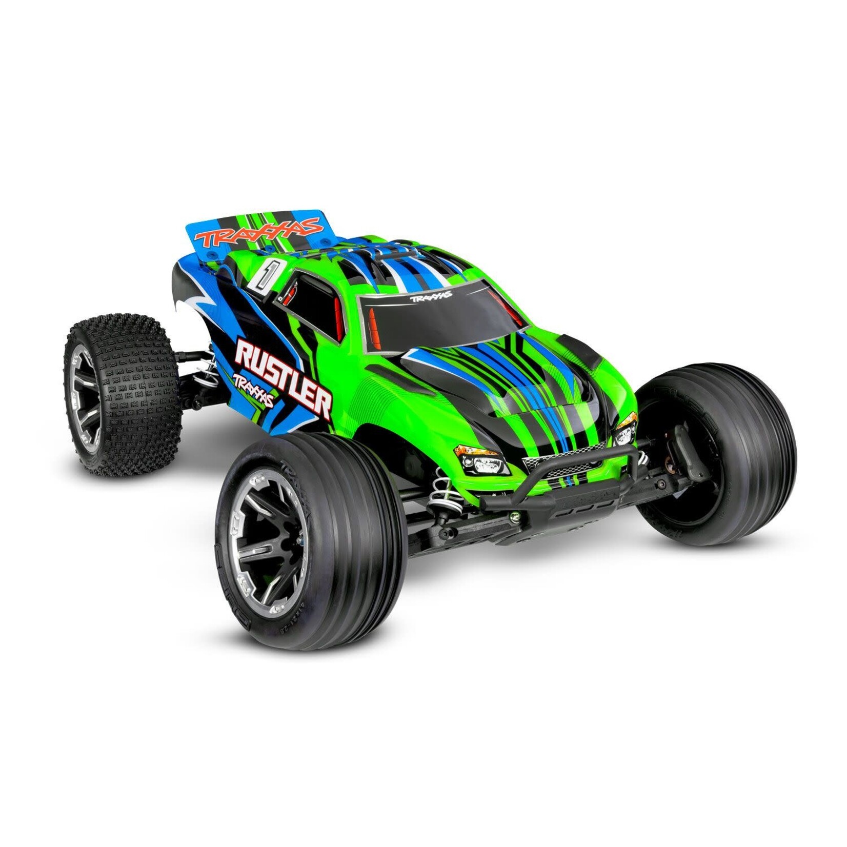 Traxxas TRA37254-8-GRN Traxxas Rustler 2WD HD w/USB-C Green
