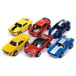 Auto World RDZSC384 Auto World (Assorted Case 12pcs) Yesterday & Today X-Traction Slot Cars