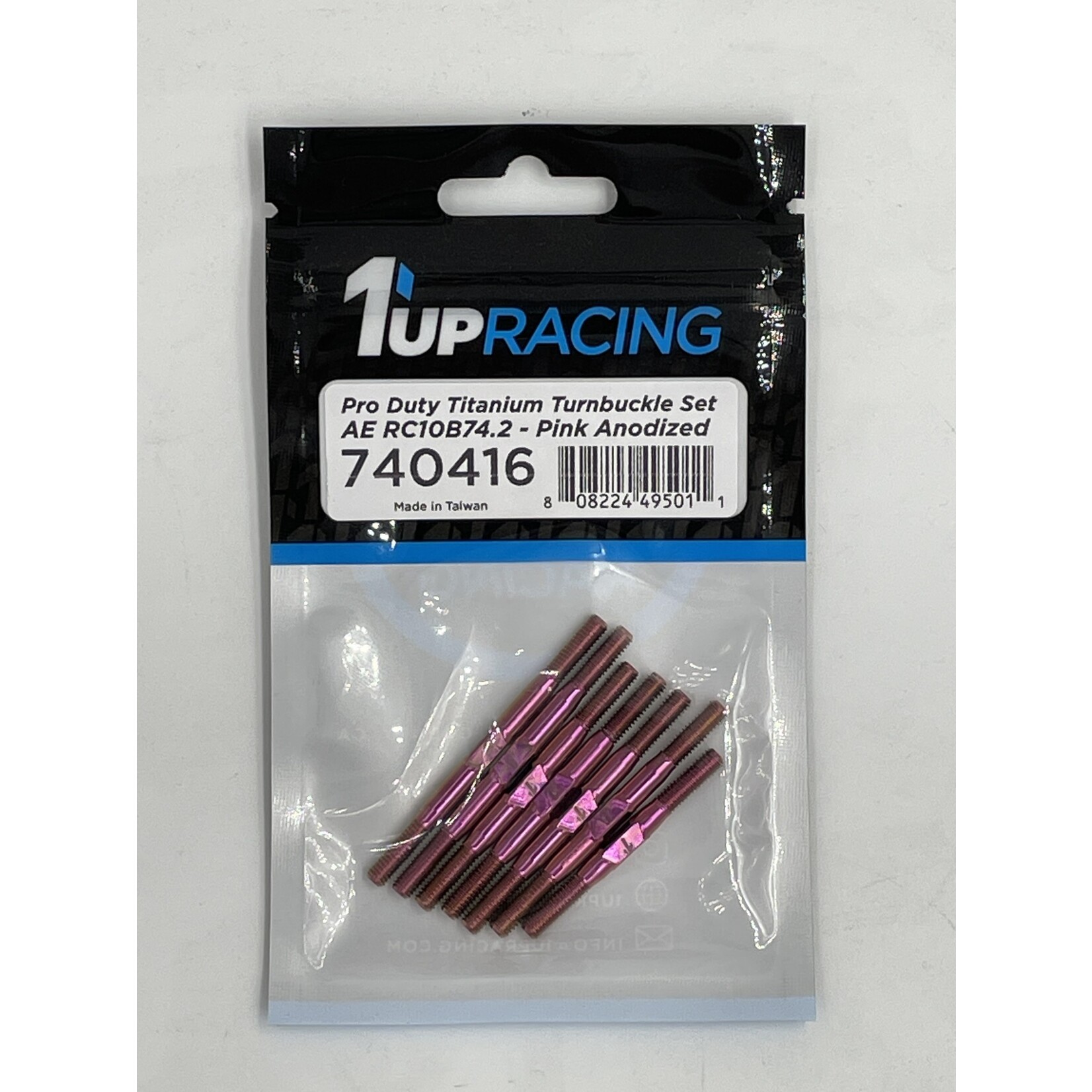 1UP 1UP740416 1Up Racing Pro Duty Turnbuckles - AE B74.2/B74.2D (Pink Anodized)