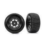 Traxxas TRA10473 Traxxas Slash Modified Dirt Oval Gray Front Wheels w/ Hoosier Tires (2)