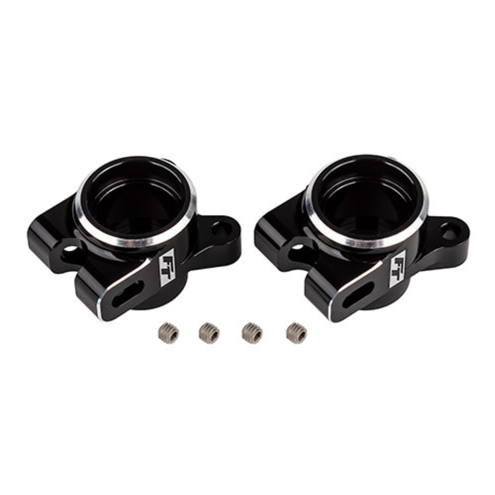 Team Associated ASC92472 Team Associated RC10B7 Factory Team Aluminum Rear Hub Set (Black) (2)