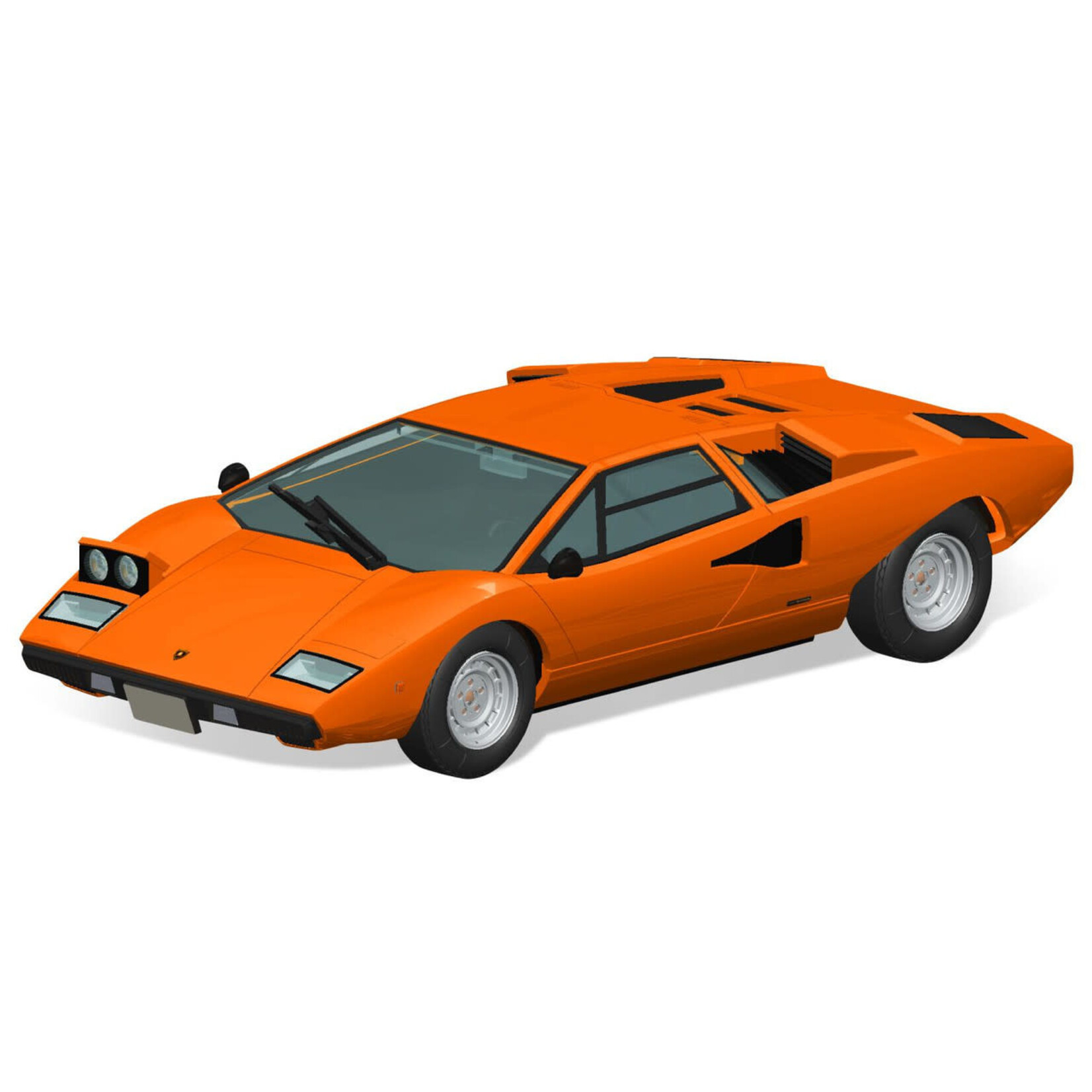 Aoshima AOS-06535 Aoshima 1/32 SNAP KIT #20-C Lamborghini Countach LP400(Orange)