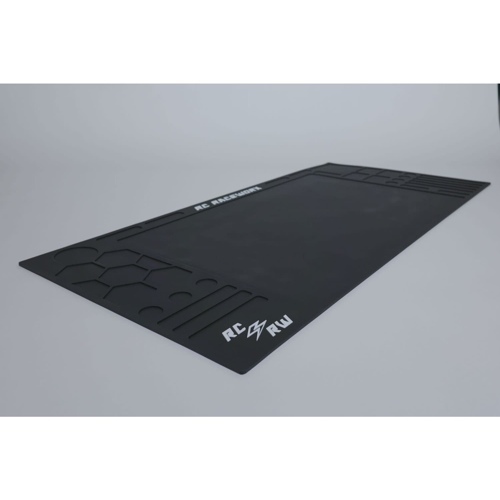 RC Raceworx M82348-048 RC Raceworx Flight Deck Pit Mat 23x48 - Black/White