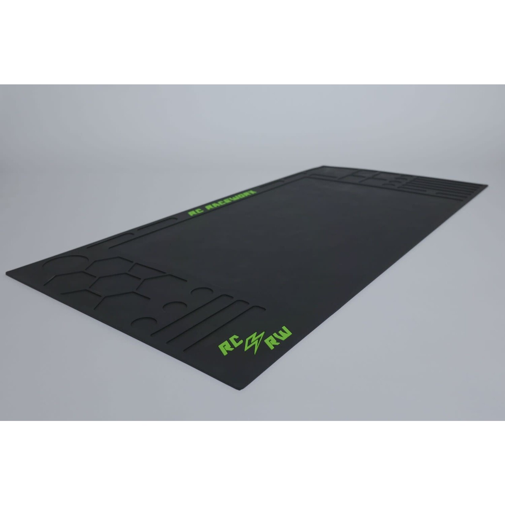 RC Raceworx M82348-052 RC Raceworx Flight Deck Pit Mat 23x48 - Black/Green