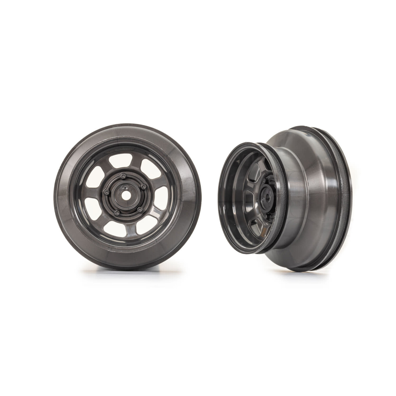 Traxxas TRA10471 Traxxas Wheels, dirt oval, graphite gray, dual profile (2.2” outer, 3.0” inner) (2) (2WD front only)