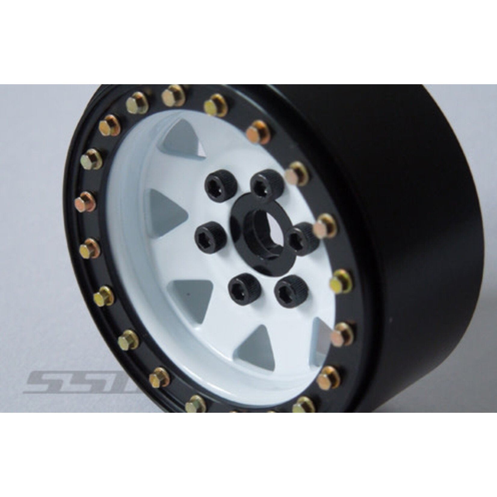 SSD SSD00251 SSD 1.9" Steel 8 Spoke Beadlock Wheels (White) (2)