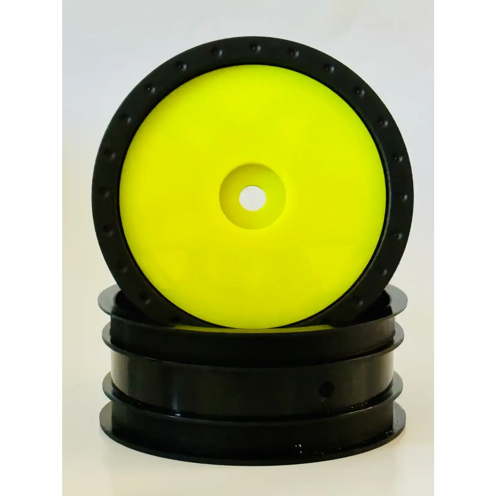 Whitz **WRP-WL-REAR-YLW Whitz  1/10 Whiplash Rear 2.2" 12mm Sprint Car Wheels (2) Yellow