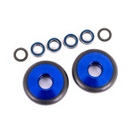 Traxxas TRA9461X Traxxas Blue Aluminum Wheelie Bar Wheels & Bearings