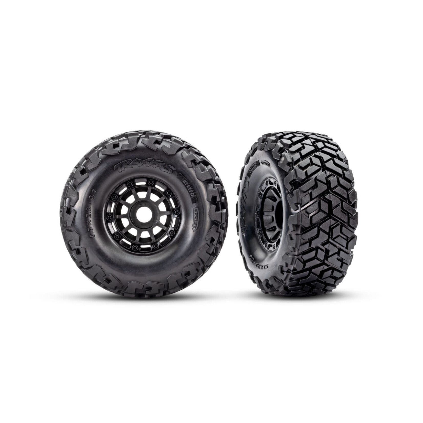 Traxxas TRA10272 Traxxas Maxx Slash Black Wheels w/ Maxx SC Belted Tires (2)