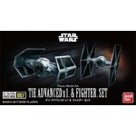 Bandai BAN2322883 Bandai Tie Advanced x1 and Tie Fighter