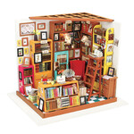 Robotime ROEDG102 Robotime Rolife Sam's Study Library DIY Miniature House 3D Wooden Kit