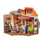 Robotime ROEDG164 Robotime Corner Bookstore Miniature House 3D Wooden Model  Kit
