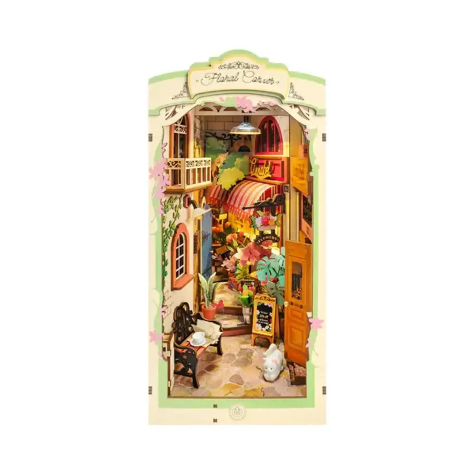 Robotime ROETGB09 Robotime  Floral Corner Book Nook