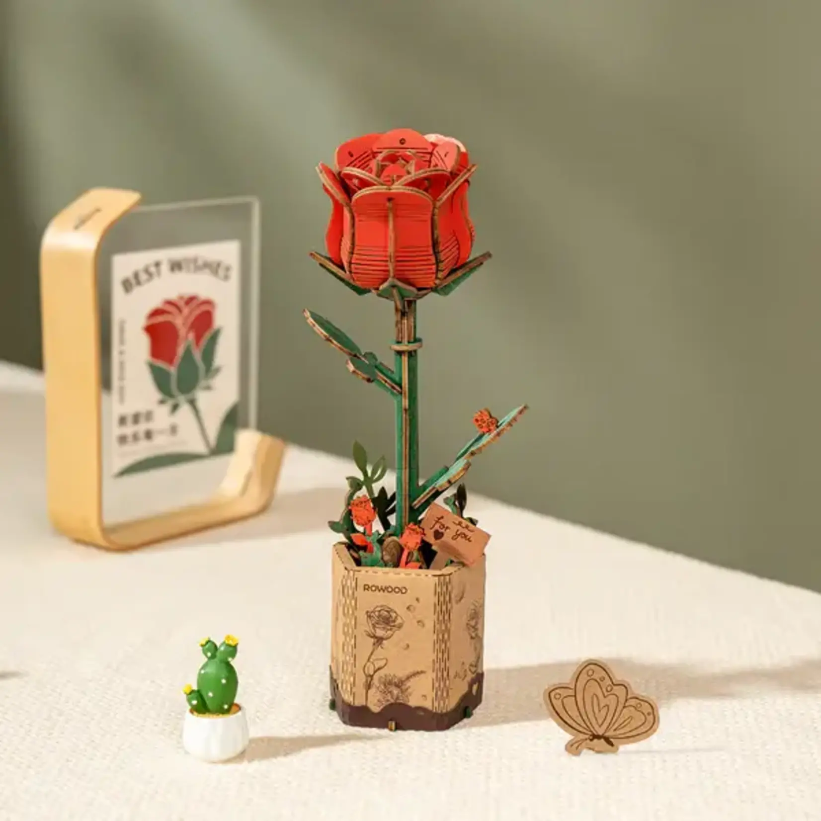 Robotime ROETW042 Robotime ROWOOD Red Rose