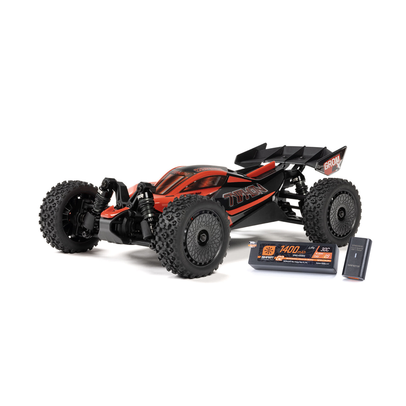 Arrma ARA2306ST1 Arrma Typhon Grom 223S BLX 1/18 Brushless RTR 4WD Buggy (Red) Battery & Charger