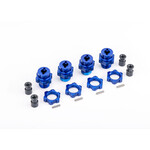 Traxxas TRA9086 Traxxas 17 mm Blue Aluminum Splined Hubs w/ Nuts (4)