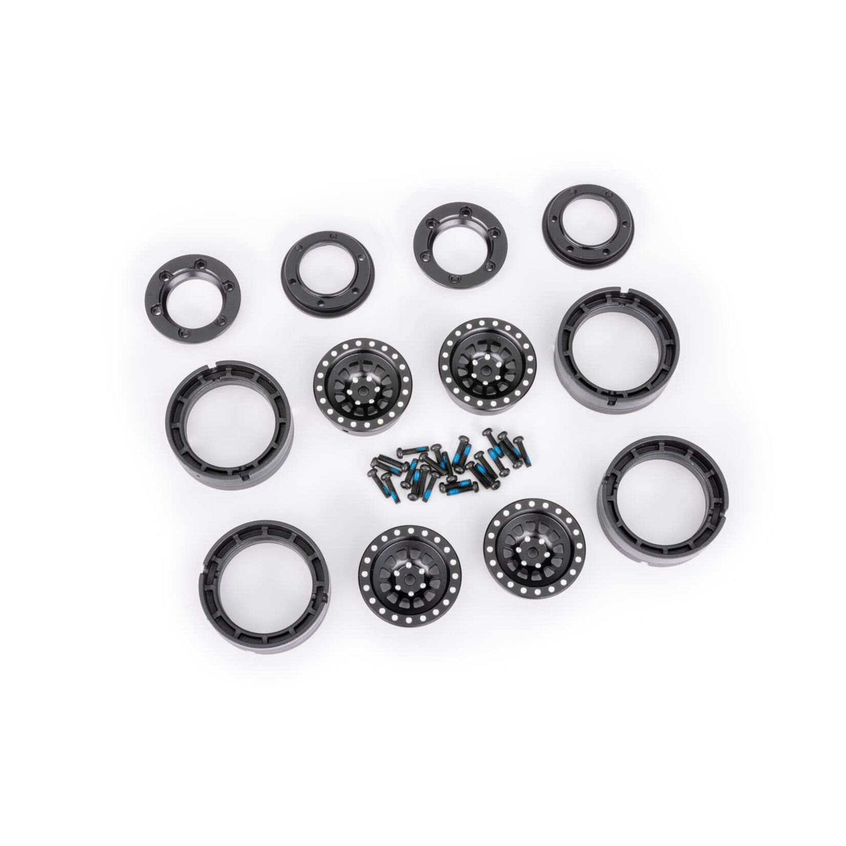 Traxxas TRA9881-BLK  Traxxas TRX-4M 1" Black Aluminum Beadlock Wheels (4)