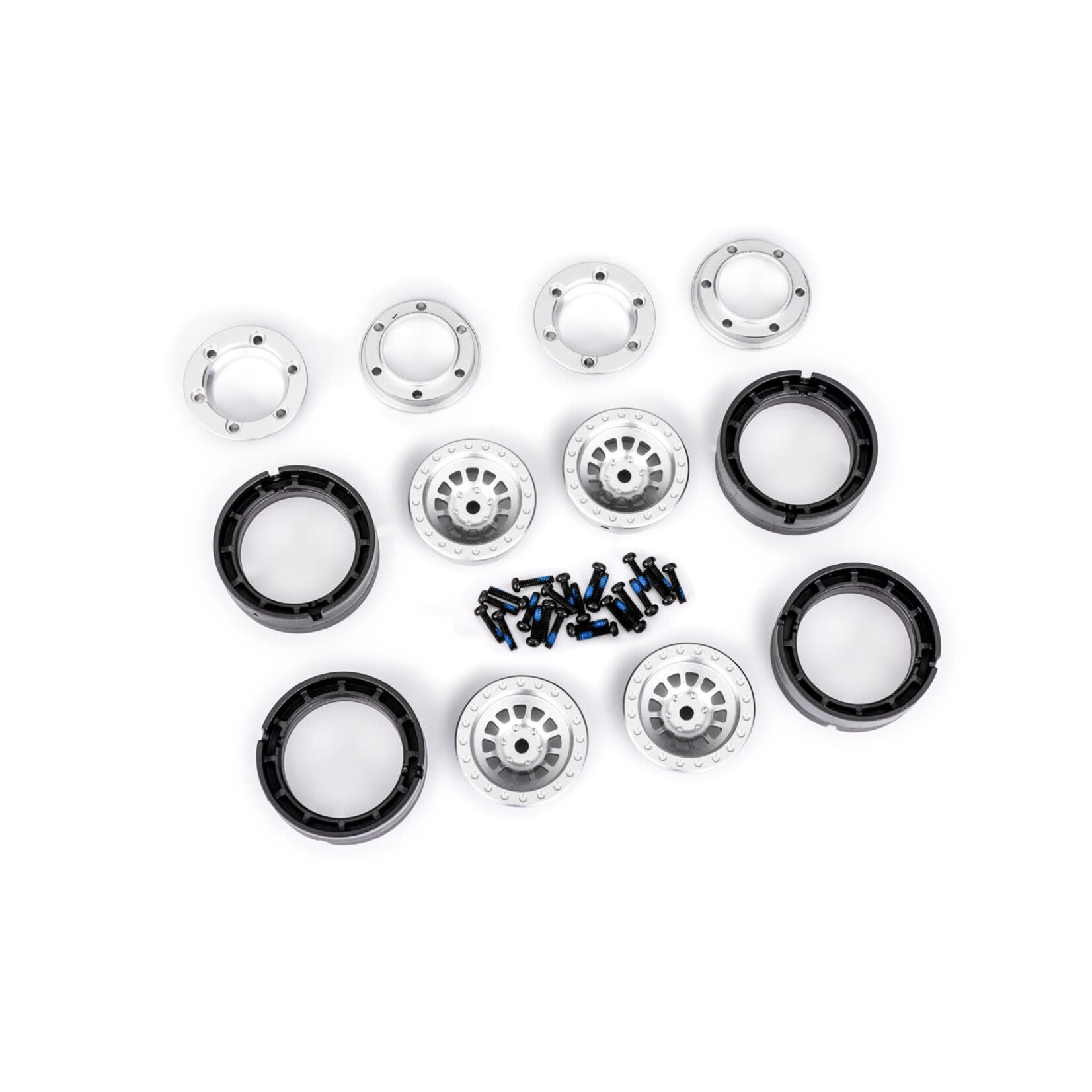 Traxxas TRA9881-SLVR Traxxas TRX-4M 1" Silver Aluminum Beadlock Wheels (4)