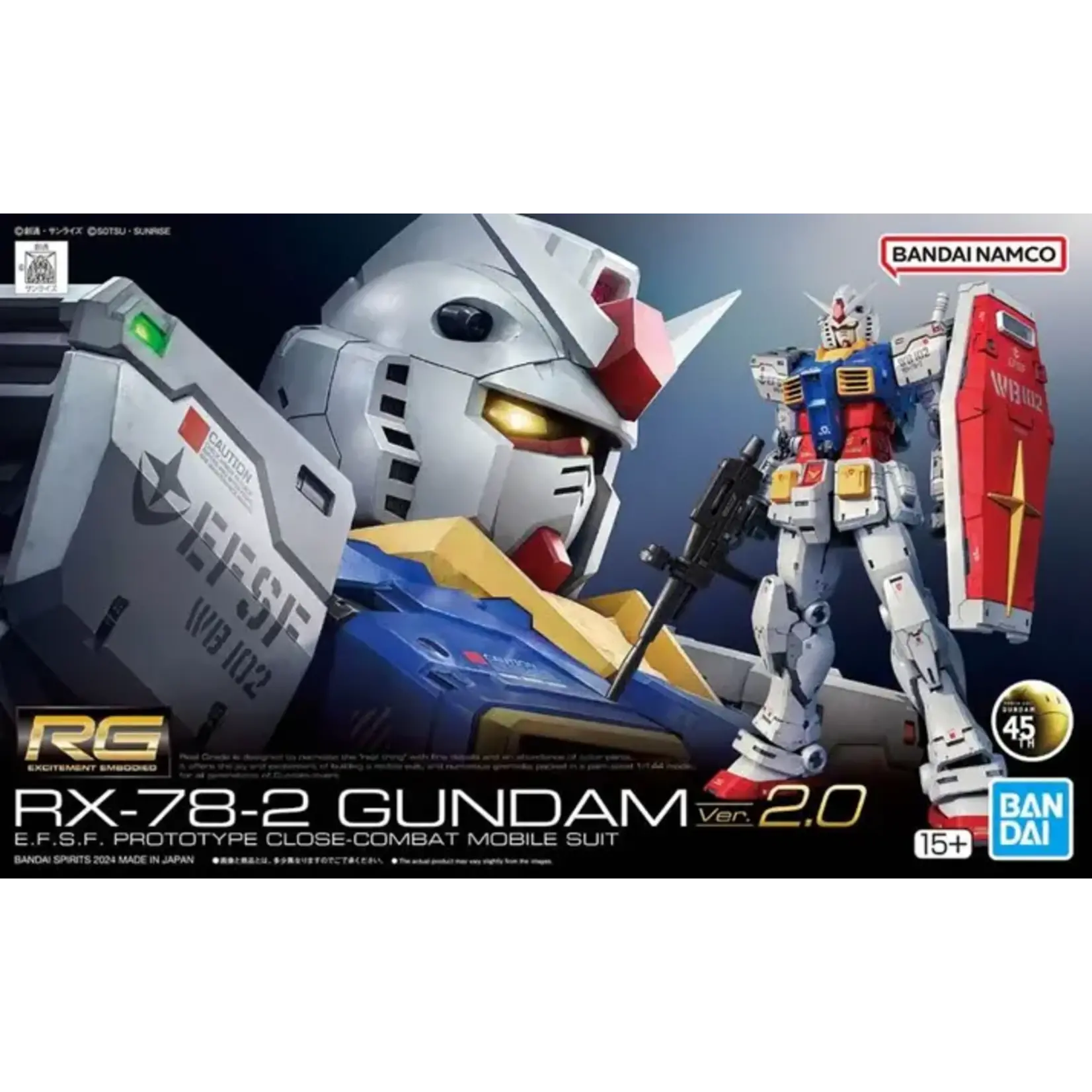 Bandai BAN2700762 Bandai RG #40 RX-78-2 Gundam Ver. 2.0 "Mobile Suit Gundam"