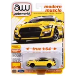 Auto World AWSP171A Auto World 2021 Ford Mustang Shelby GT500 Carbon Fiber Track Pack (Grabber Yellow w/Black Roof) 1:64 Diecast