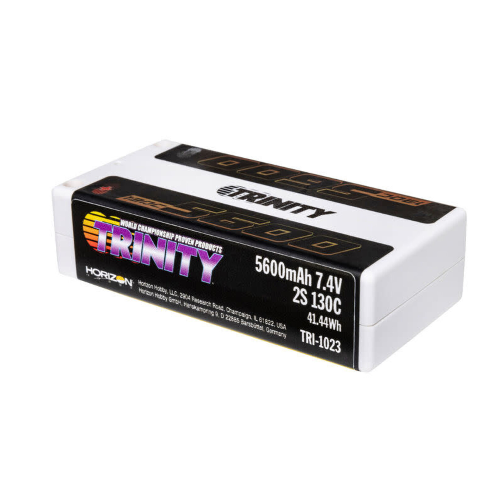Trinity TRI-1023 Trinity 5600mAh 2S 7.4V 130C Shorty 5mm Bullets