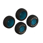 Arrma ARA-1571 Arrma dBoots 'FORTRESS' Glued Tire Set, Blue (2 Pairs)