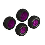 Arrma ARA-1570 Arrma dBoots 'FORTRESS' Glued Tire Set, Purple (2 Pairs)