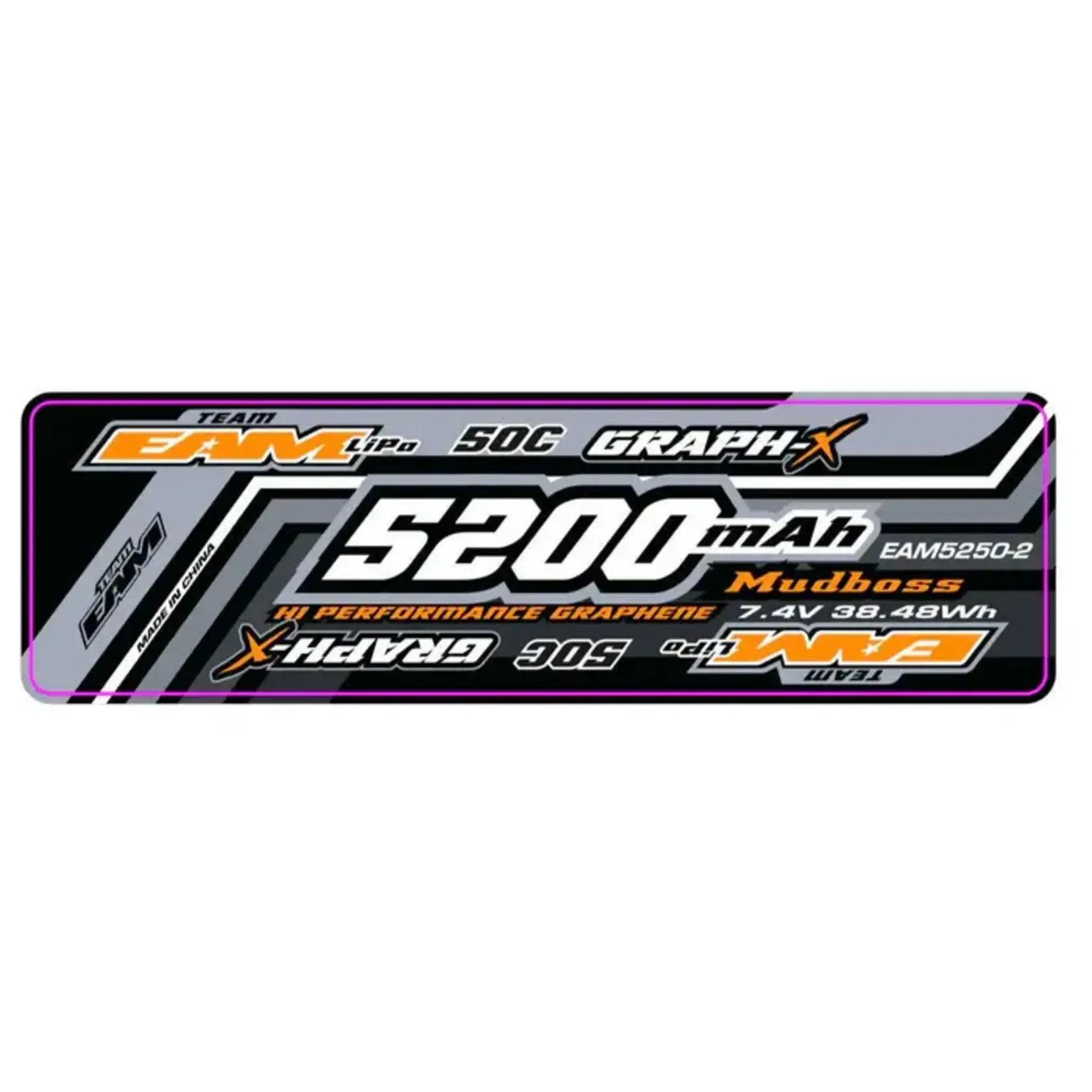 Team EAM EAM-5200MB Team EAM 5200 50C Graph-X Mudboss Battery with Deans