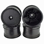 DE Racing DERBB4LRB DE Racing Black Borrego Rear Buggy Wheels for the Associated B6 and TLR 22 (4pcs)