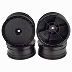 DE Racing DERBB4KFB DE Racing Black Borrego Front Buggy Wheels for the Associated B6 and Kyosho RB6 (4pcs)