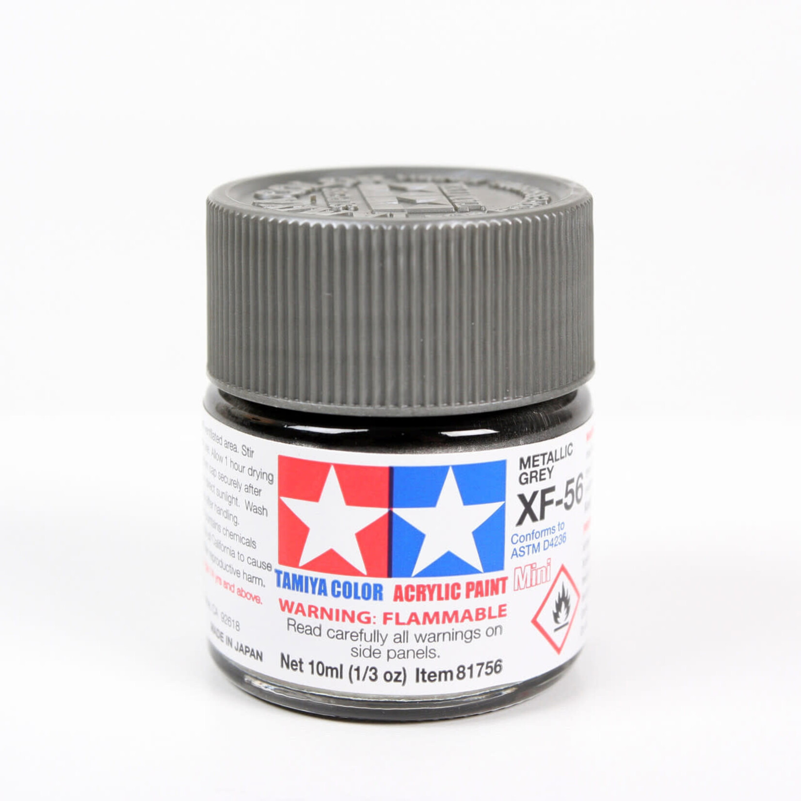 Tamiya TAM81756 Tamiya Acrylic Mini XF-56 Metallic Grey 10ml (1/3oz)