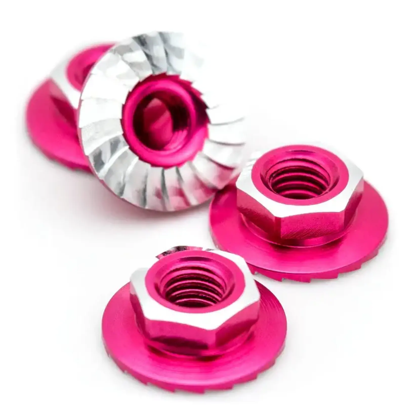 1UP 1UP870401 1up Racing 7075 Aluminum Lockdown M4 Wheel Nuts Hot Pink