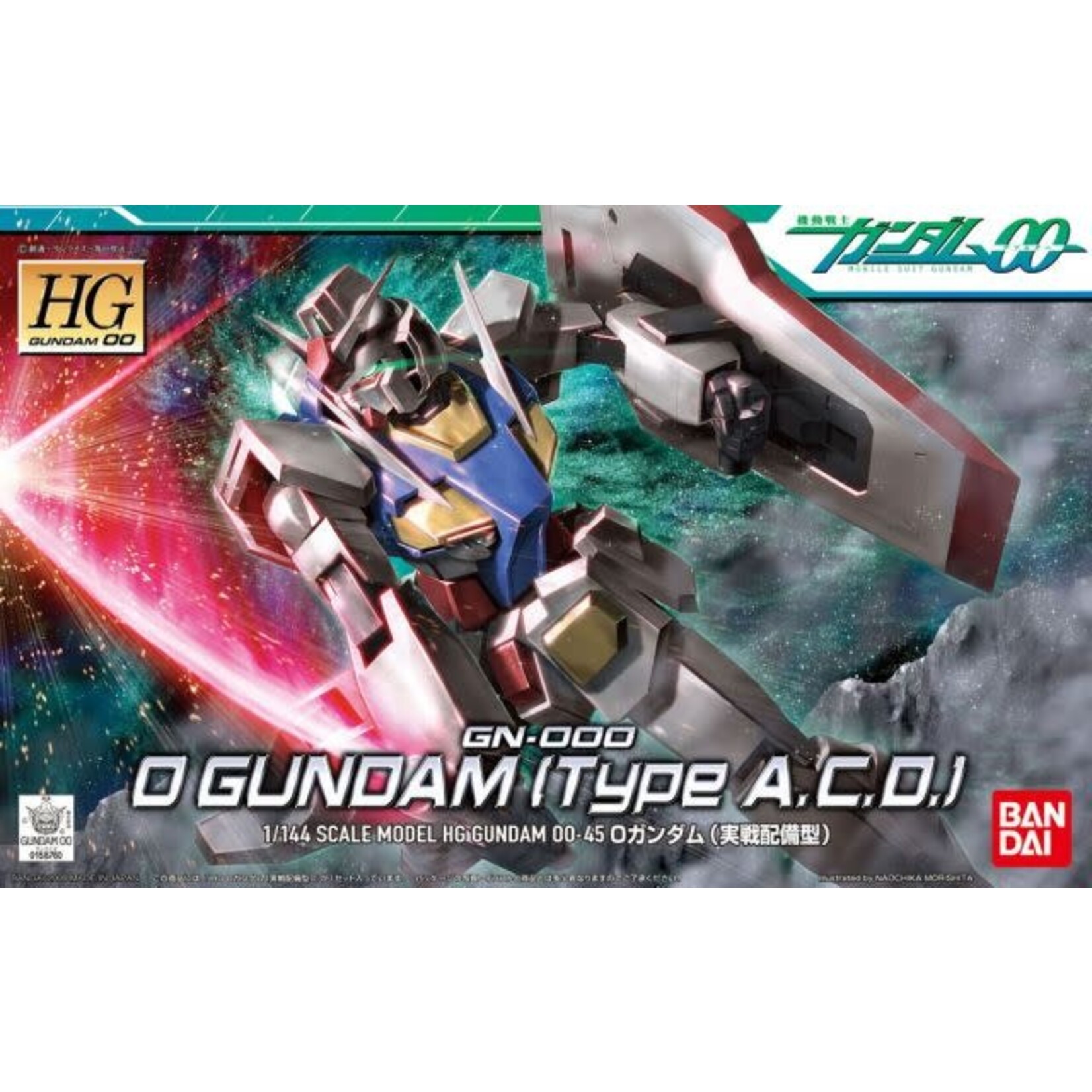 Bandai BAN2061612 Bandai HG 00 #45  O Gundam [Type A.C.D.] "Gundam 00"