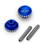 JConcepts JCO5240-1 JConcepts 4/40" future thumb nut w/ set screw, 2pc - blue