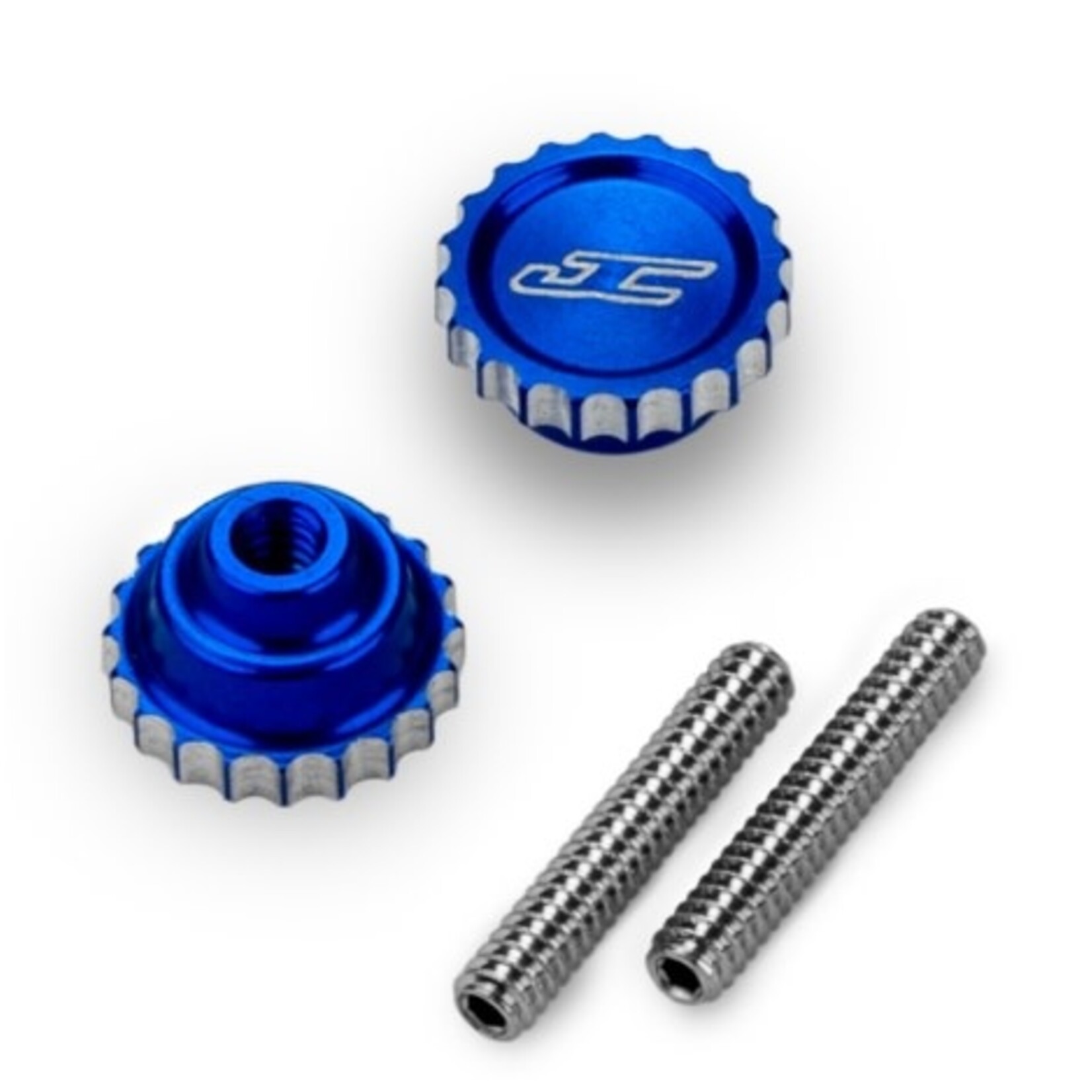 JConcepts JCO5240-1 JConcepts 4/40" future thumb nut w/ set screw, 2pc - blue