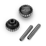 JConcepts JCO5240-2 JConcepts 4/40" future thumb nut w/ set screw, 2pc - black