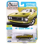 Auto World AWSP173A Auto World 1973 Ford Mustang Mach 1 (Bright Green Poly ) 1:64 Diecast