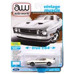 Auto World AWSP173B Auto World 1973 Ford Mustang Mach 1 (Pearl White) 1:64 Diecast